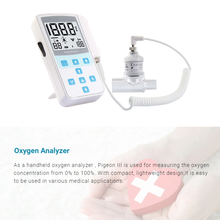 Good Quality Digital Medical Oxygen O2 Gas Analyzer Detector for ICU Emergency Ventilators