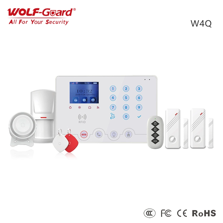 4G+WiFi Tuya Smart Life Alarm System Wireless Home Security System Burglar Alarm with Touch Keypad (YL-007W4t)