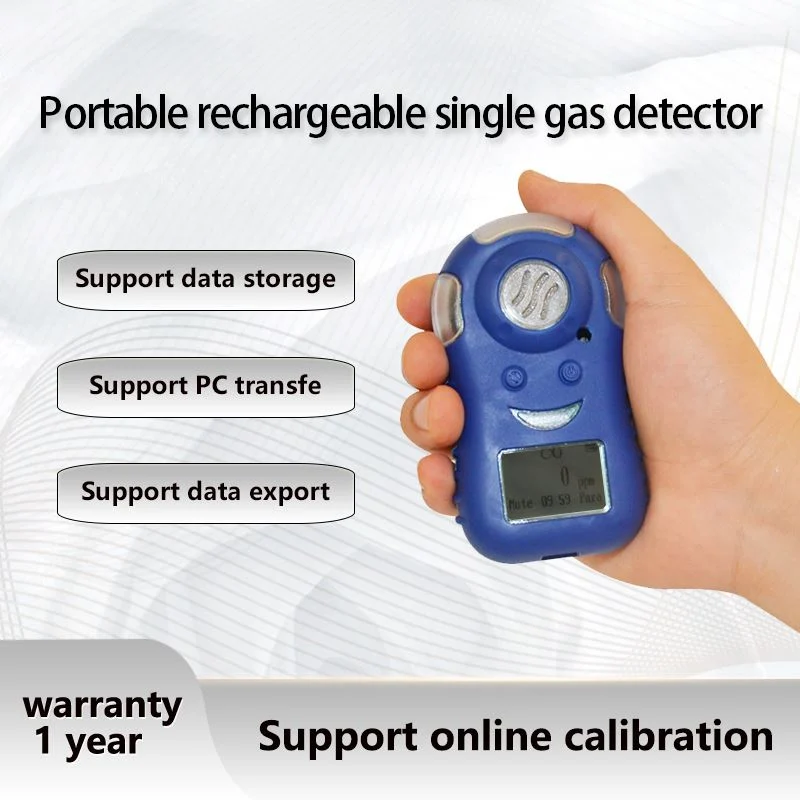 Portable Single Gas Monitor Detector with LCD Display and PC Shell