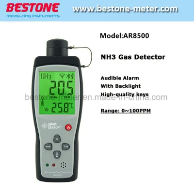 Smart Sensor Ar8500 Produttore OEM Rilevatore di gas Nh3 portatile industriale Rilevatore di perdite di gas digitale alimentato a batteria di ammoniaca