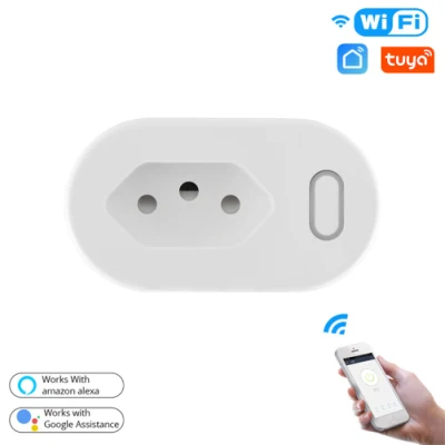 Presa intelligente WiFi Spina Luminosità Regola timer Spina Tuya Smart Life APP Compatibile per Amazon Alexa Assistente Google Controllo vocale Br